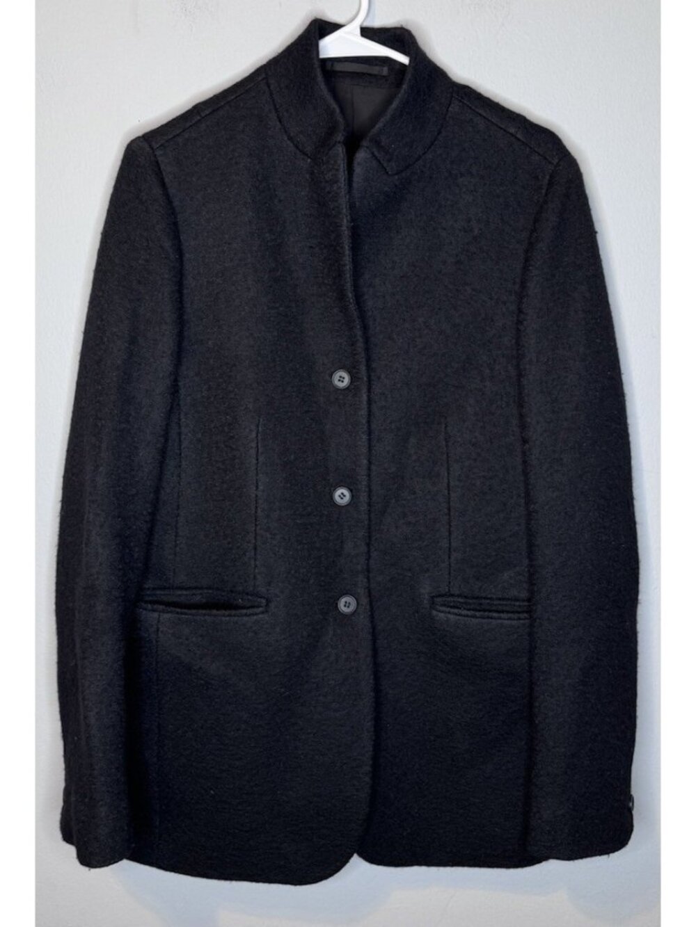 All Saints Women’s Wool Blazer Size 8 Black Jacket Coat